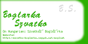 boglarka szvatko business card